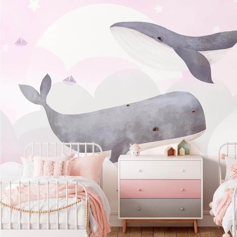 Carta da parati - Dream Of Whales - Second Variant in Carta da parati Collezione Casa - Trebisacce, commercioVirtuoso.it