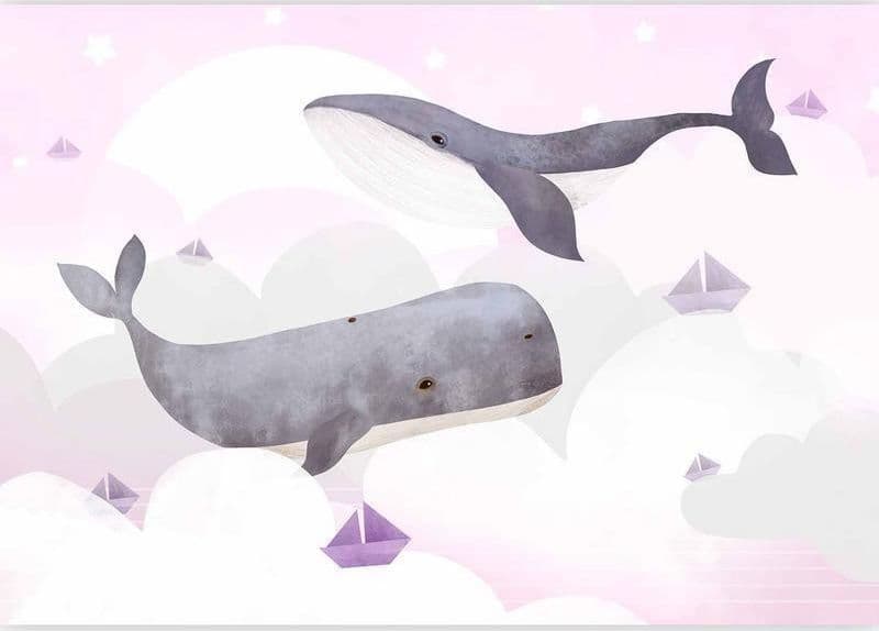 Carta da parati - Dream Of Whales - Second Variant in Carta da parati Collezione Casa - Trebisacce, commercioVirtuoso.it
