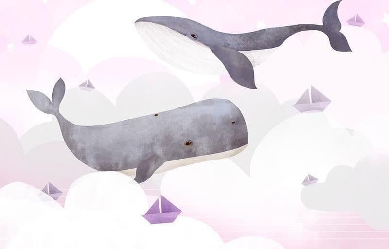 Carta da parati - Dream Of Whales - Second Variant in Carta da parati Collezione Casa - Trebisacce, commercioVirtuoso.it