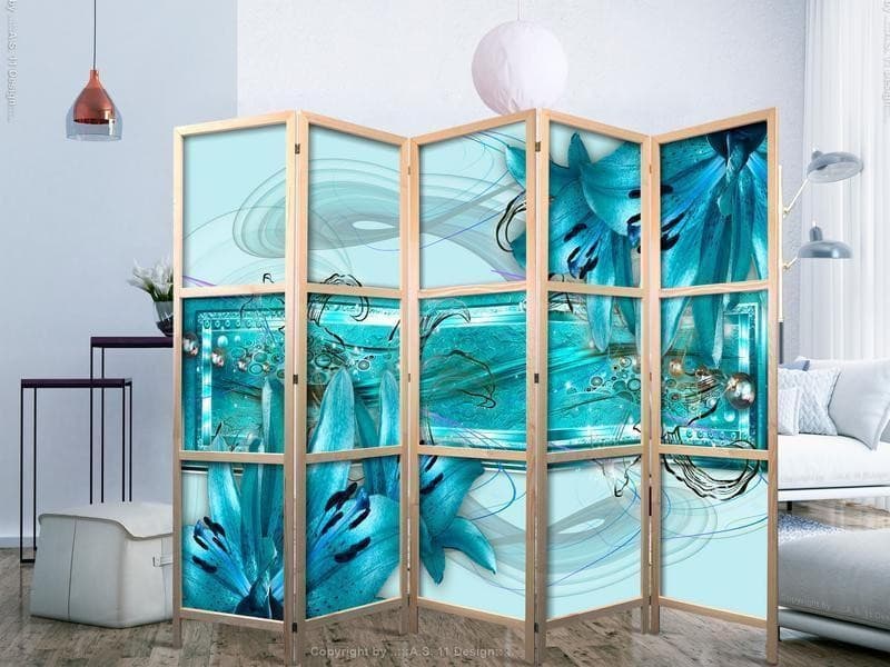 Paravento giapponese Giglio azzurro 5 ante in Paraventi Collezione Casa - Trebisacce, commercioVirtuoso.it