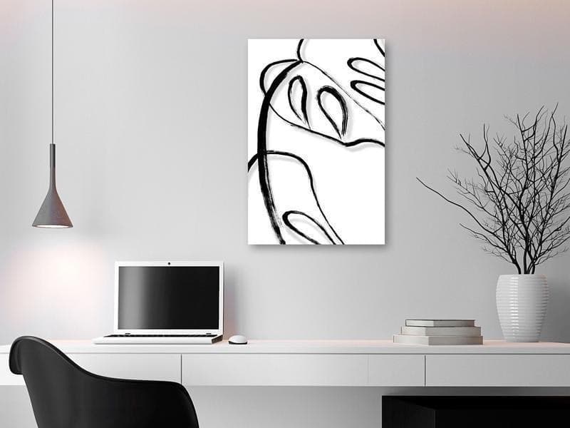 Quadro - White Monstera (1 Part) Vertical in  Collezione Casa - Trebisacce, commercioVirtuoso.it