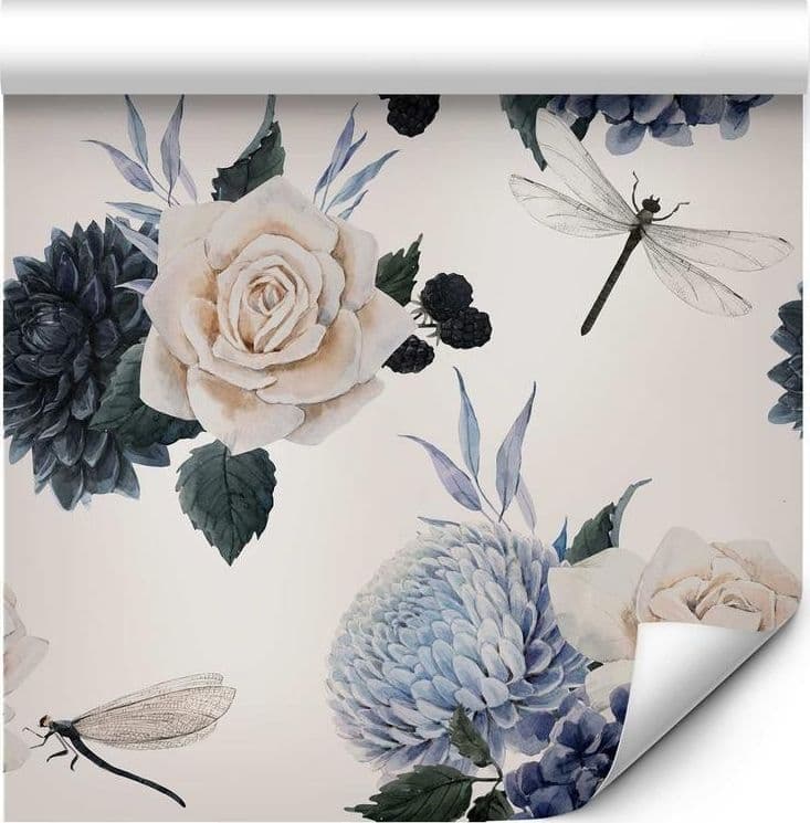 Tappezzeria murale - Roses and Hydrangeas in Carta da parati Collezione Casa - Trebisacce, commercioVirtuoso.it