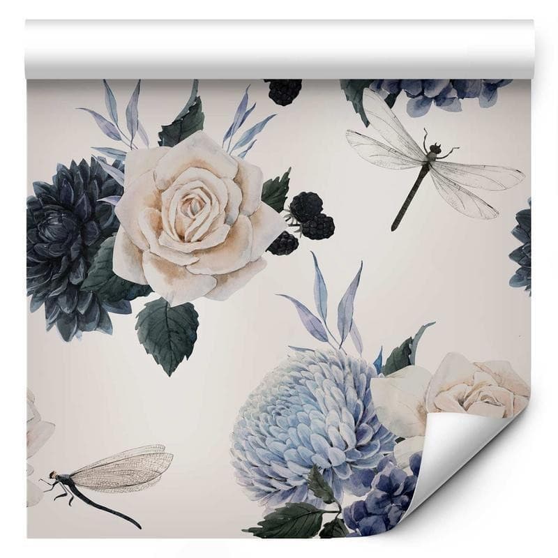 Tappezzeria murale - Roses and Hydrangeas in Carta da parati Collezione Casa - Trebisacce, commercioVirtuoso.it