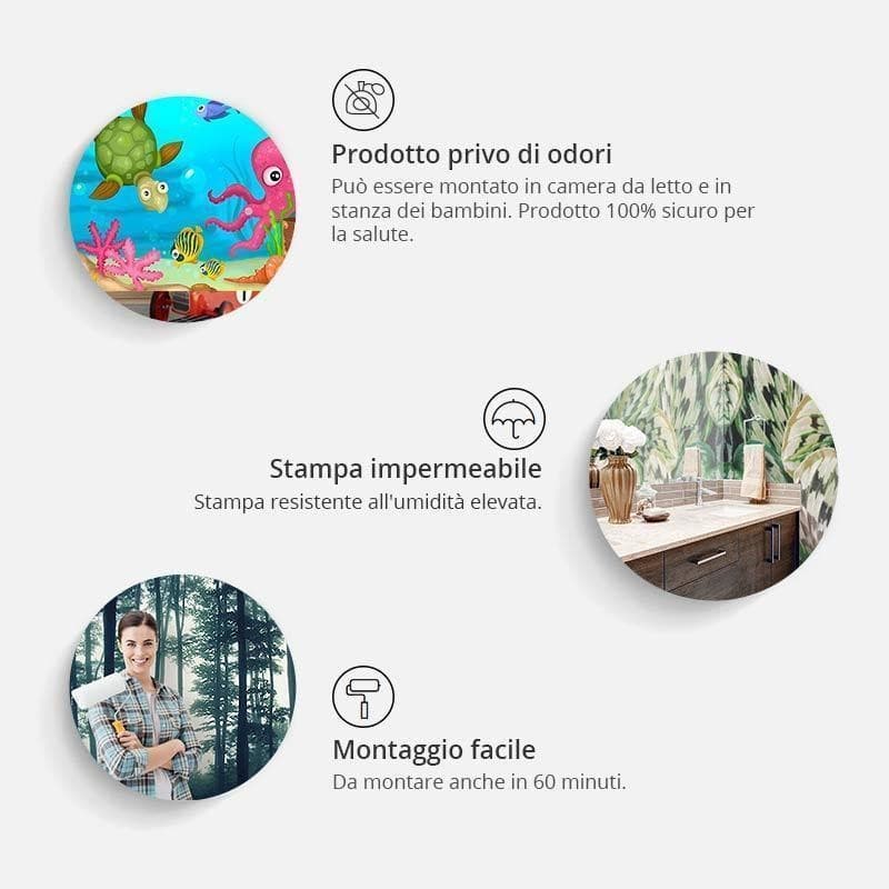Carta da parati - Nature in autumn - landscape of autumn trees in painted retro style in Carta da parati Collezione Casa - Trebisacce, commercioVirtuoso.it