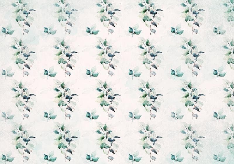 Carta da parati - Mint green nature - solid floral pattern with green leaves in Carta da parati Collezione Casa - Trebisacce, commercioVirtuoso.it