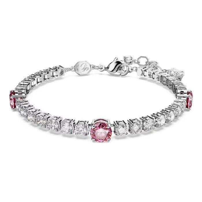 Swarovski - Bracciale Tennis Matrix Tagli misti, rosa, rodiato in Bracciali Alba Gioielli - Casoria, commercioVirtuoso.it