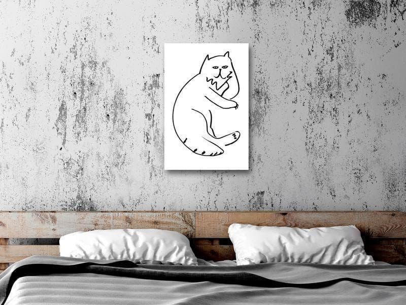 Quadro - Cat Relaxing (1 Part) Vertical in Poster e stampe Collezione Casa - Trebisacce, commercioVirtuoso.it