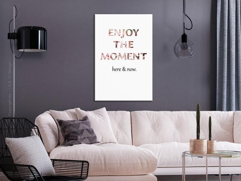Quadro - Unique Moment (1-part) - English Text on White Background in Poster e stampe Collezione Casa - Trebisacce, commercioVirtuoso.it