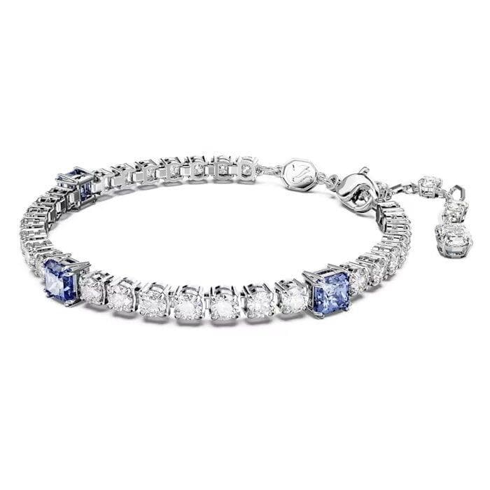 Swarovski - Bracciale Tennis Matrix Tagli misti, Blu, Rodiato in Bracciali Alba Gioielli - Casoria, commercioVirtuoso.it