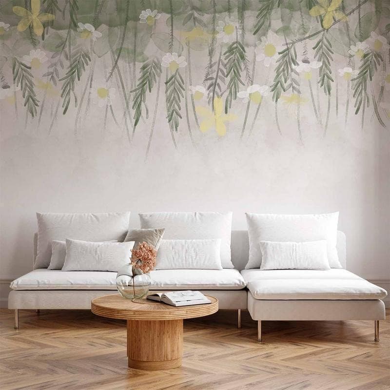 Carta da parati - Home herbarium - subtle floral motif with flowers in watercolour style in Carta da parati Collezione Casa - Trebisacce, commercioVirtuoso.it