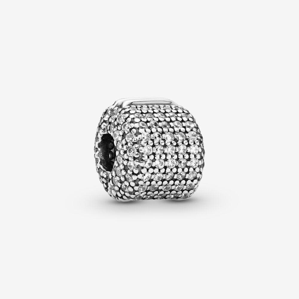 Pandora Clip cilindro con pavé
