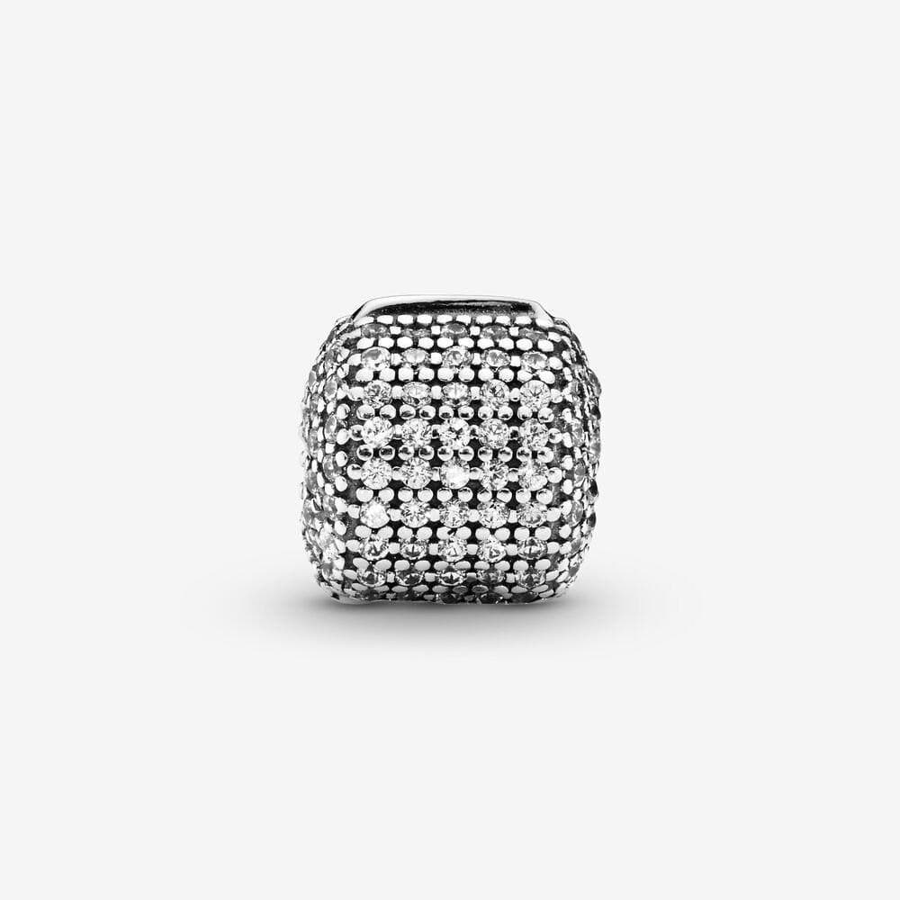 Pandora Clip cilindro con pavé in Bead Charm Alba Gioielli - Casoria, commercioVirtuoso.it