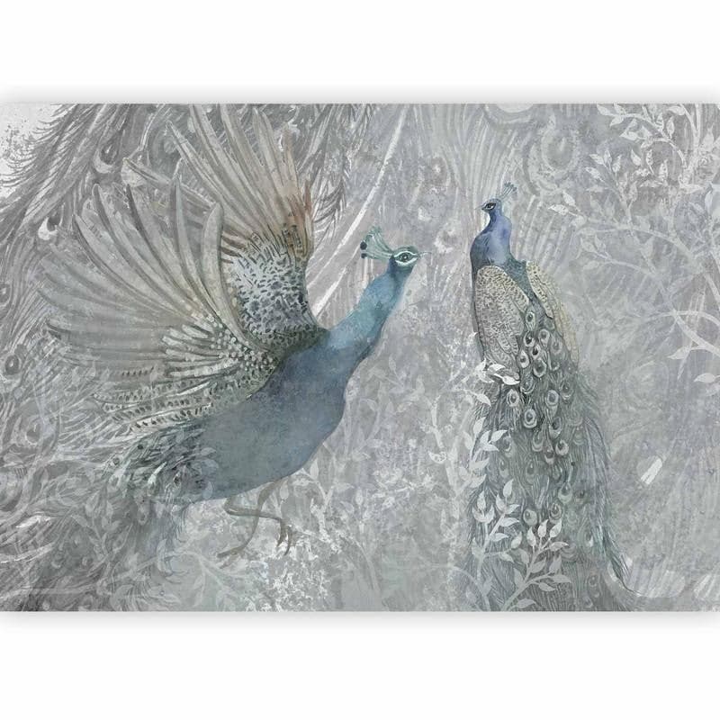 Carta da parati - Peacocks Dancing - Second Variant in Carta da parati Collezione Casa - Trebisacce, commercioVirtuoso.it