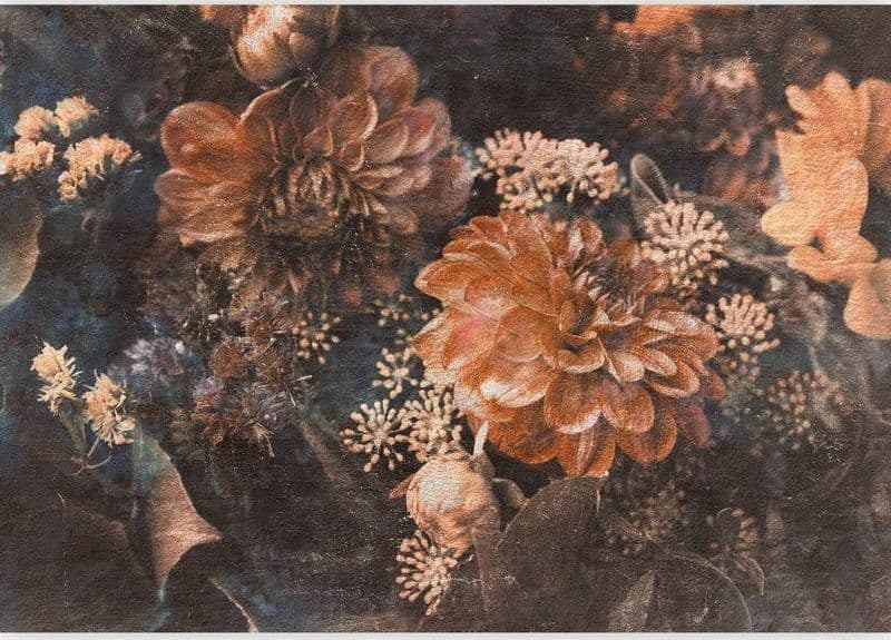 Carta da parati - Retro Flowers - Third Variant in Carta da parati Collezione Casa - Trebisacce, commercioVirtuoso.it