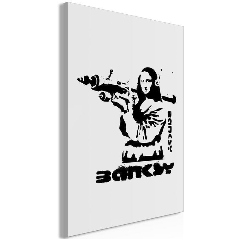 Quadro - Contrast Duel (1-part) - Banksy on Mural with Mona Lisa in Poster e stampe Collezione Casa - Trebisacce, commercioVirtuoso.it