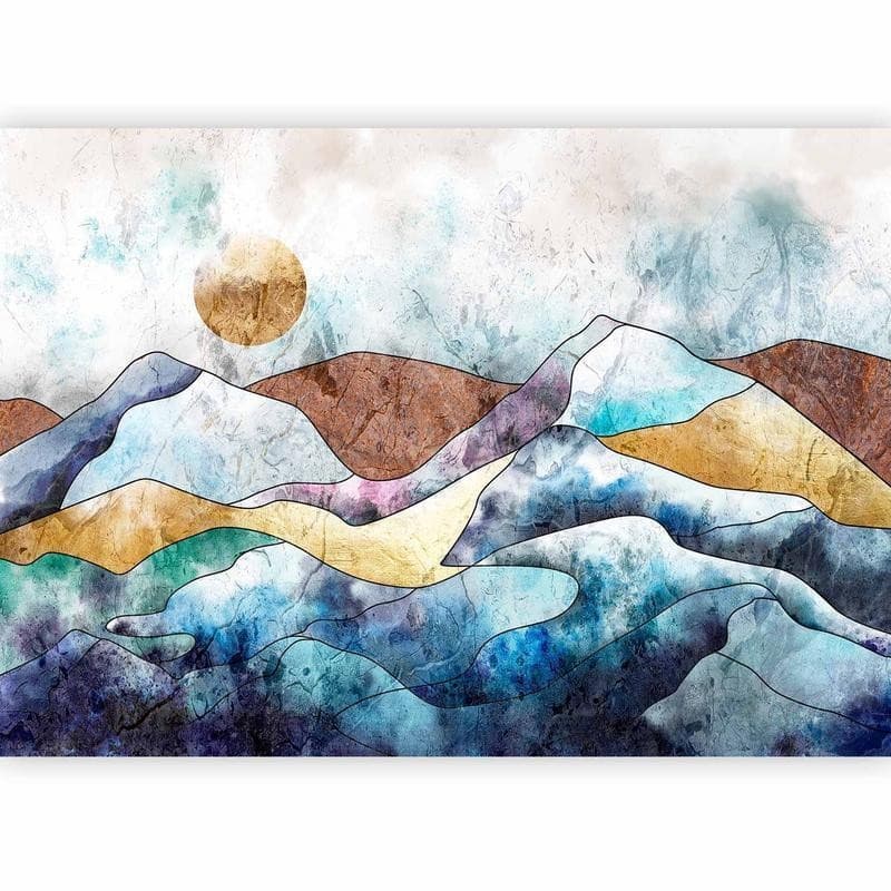 Carta da parati - Stained Glass Landscape in Carta da parati Collezione Casa - Trebisacce, commercioVirtuoso.it
