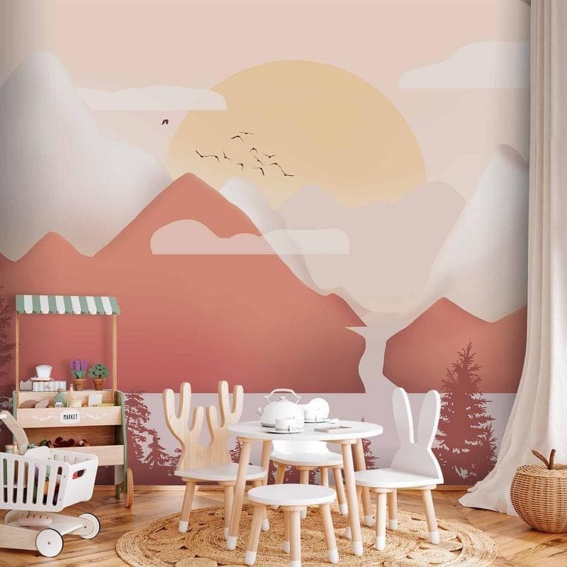 Carta da parati - Landscape at Sunset - First Variant in Carta da parati Collezione Casa - Trebisacce, commercioVirtuoso.it