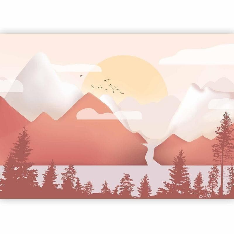 Carta da parati - Landscape at Sunset - First Variant in Carta da parati Collezione Casa - Trebisacce, commercioVirtuoso.it