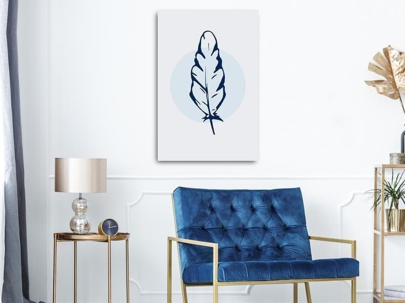 Quadro - Blue Feather (1 Part) Vertical in Poster e stampe Collezione Casa - Trebisacce, commercioVirtuoso.it