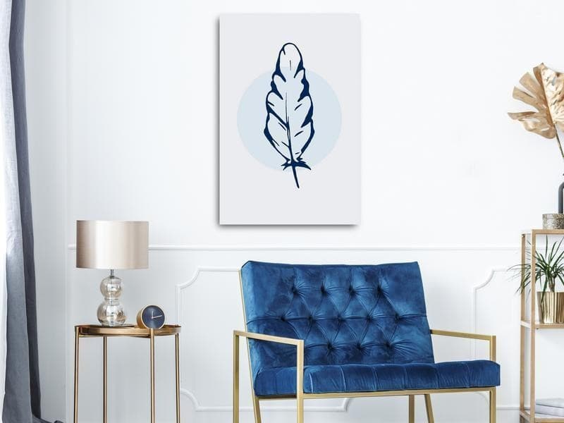 Quadro - Blue Feather (1 Part) Vertical in Poster e stampe Collezione Casa - Trebisacce, commercioVirtuoso.it