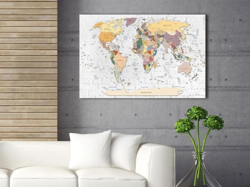 Quadro di sughero - Worlds Walls in Bacheche Collezione Casa - Trebisacce, commercioVirtuoso.it