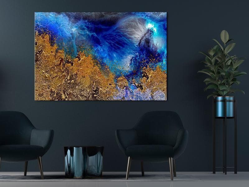 Quadro - Gold of the Ocean (1 Part) Wide in Poster e stampe Collezione Casa - Trebisacce, commercioVirtuoso.it