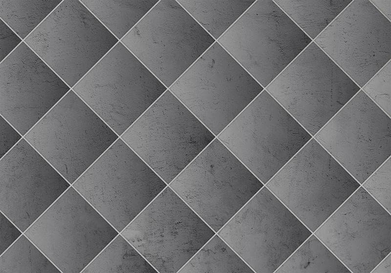 Carta da parati - Grey symmetry - geometric concrete pattern with white joints in Carta da parati Collezione Casa - Trebisacce, commercioVirtuoso.it