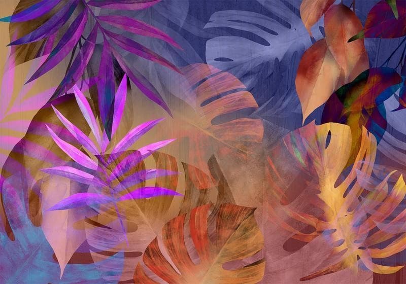 Carta da parati - Vigorous Leaves - Third Variant in Carta da parati Collezione Casa - Trebisacce, commercioVirtuoso.it