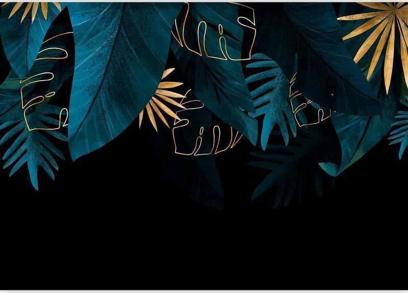 Carta da parati - Leaves Composition - Second Variant in Carta da parati Collezione Casa - Trebisacce, commercioVirtuoso.it