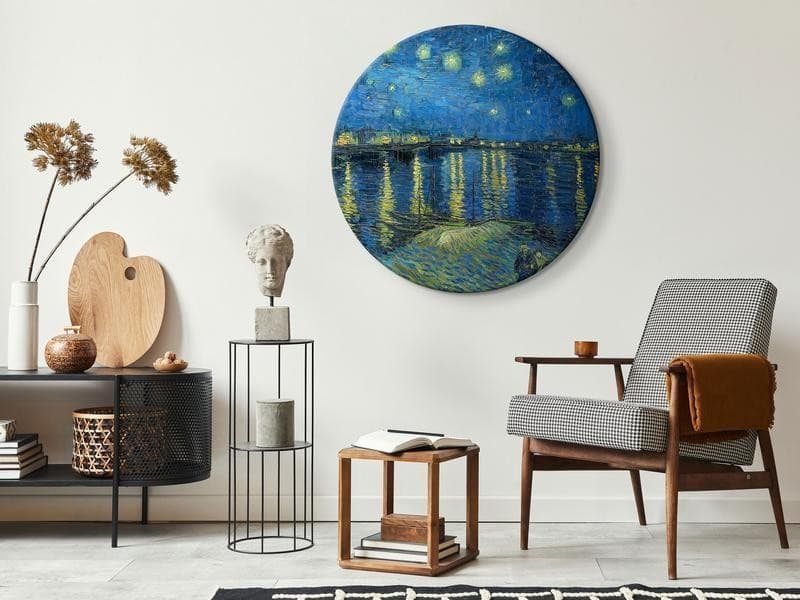 Quadro rotondo - Vincent Van Gogh - Starry Night Over the Rhone - A Boat Against the Backgof the Blue Sky in Poster e stampe Collezione Casa - Trebisacce, commercioVirtuoso.it
