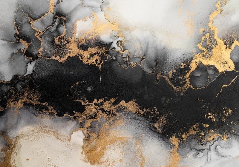 Carta da parati - Gold Explosions - an Abstract Pattern Inspired by Marble in Carta da parati Collezione Casa - Trebisacce, commercioVirtuoso.it