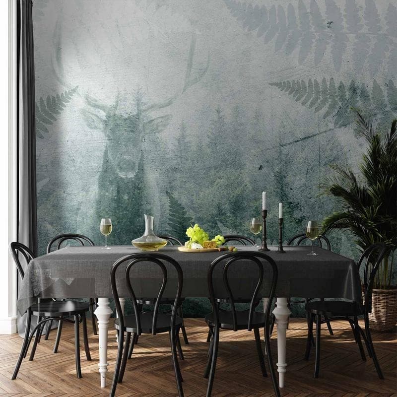 Carta da parati - Deer in Ferns - Third Variant in Carta da parati Collezione Casa - Trebisacce, commercioVirtuoso.it