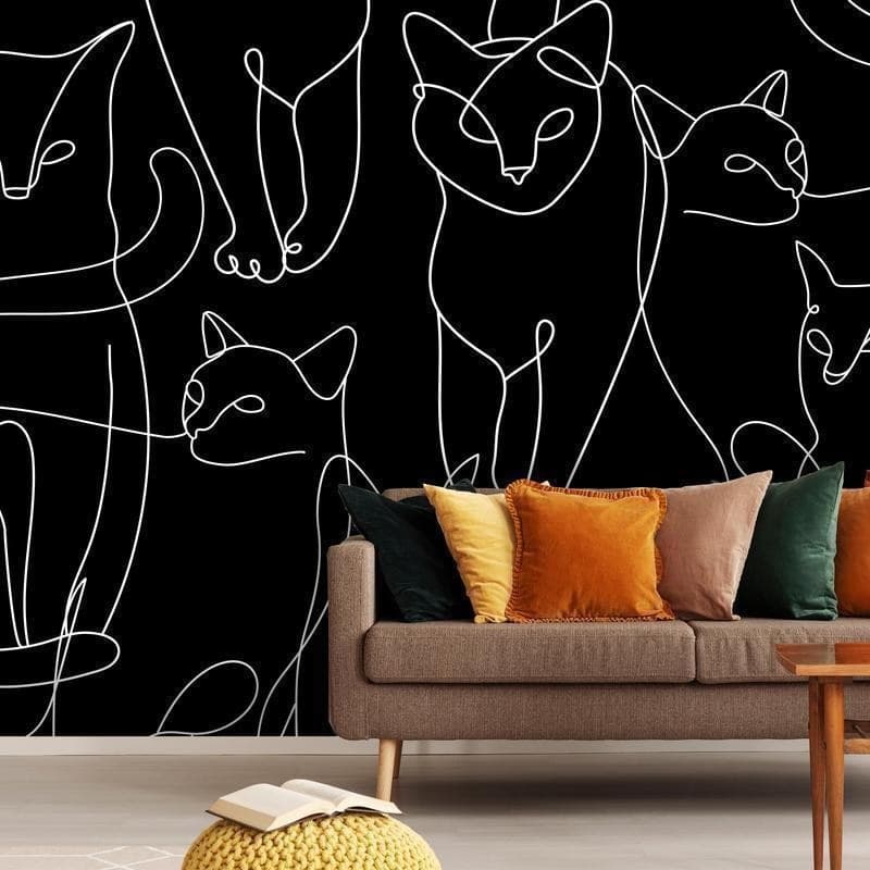 Carta da parati - Cat Habits - First Variant in Carta da parati Collezione Casa - Trebisacce, commercioVirtuoso.it