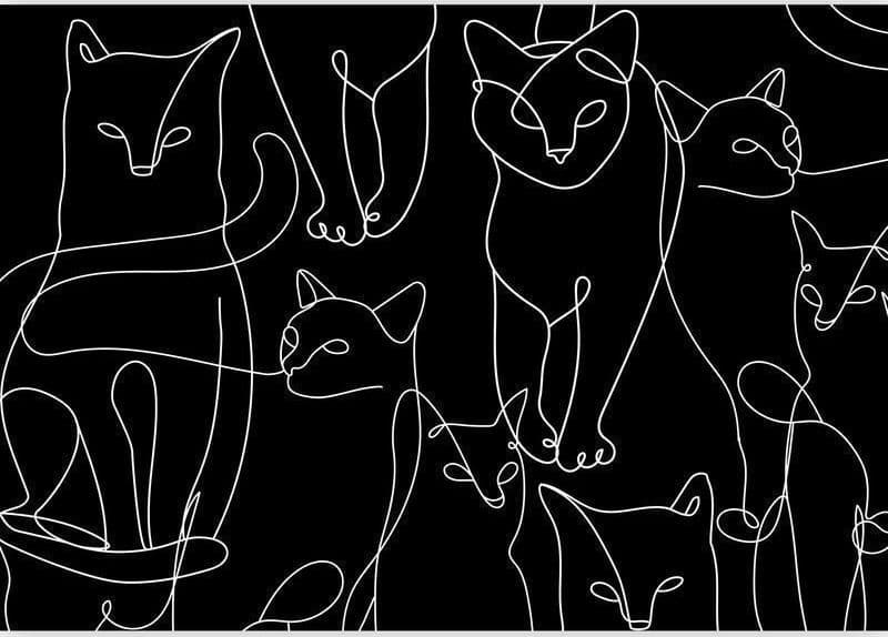 Carta da parati - Cat Habits - First Variant in Carta da parati Collezione Casa - Trebisacce, commercioVirtuoso.it