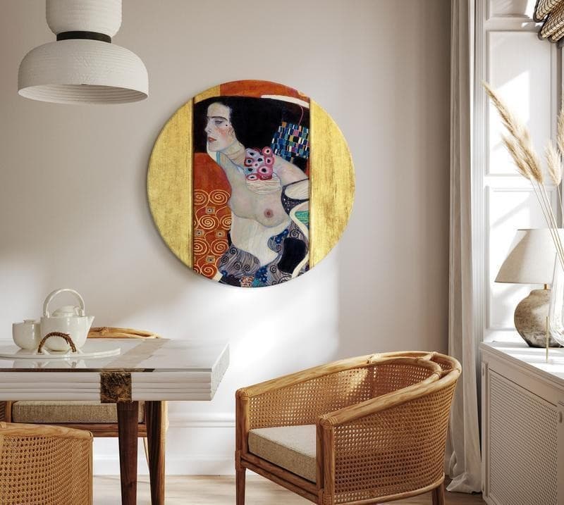 Quadro rotondo Giuditta II Gustav Klimt Riproduzione in Poster e stampe Collezione Casa - Trebisacce, commercioVirtuoso.it