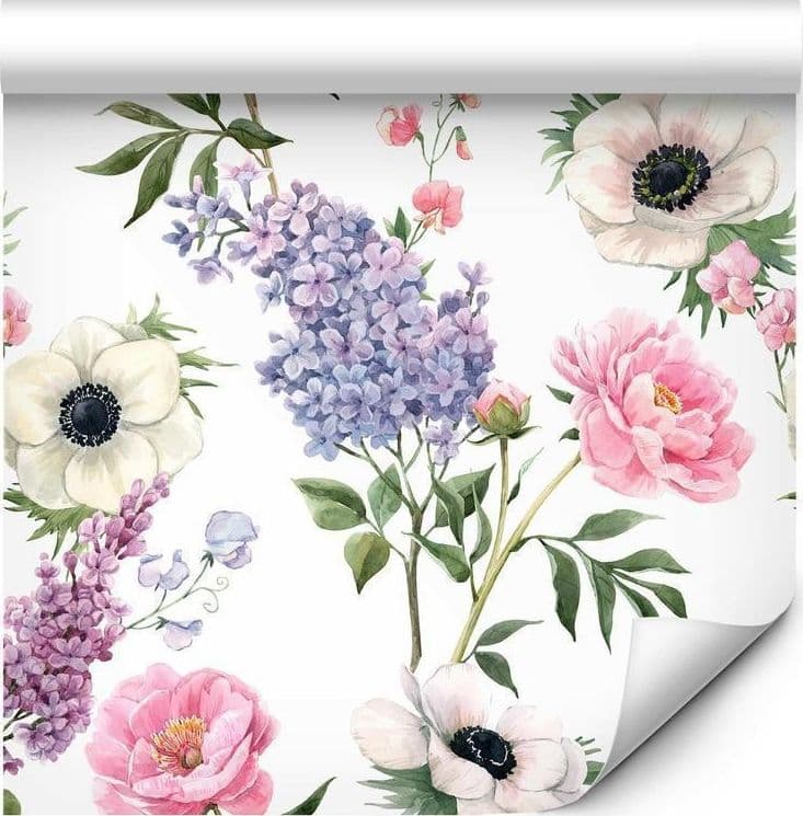 Tappezzeria murale - Roses and Lilacs in Carta da parati Collezione Casa - Trebisacce, commercioVirtuoso.it