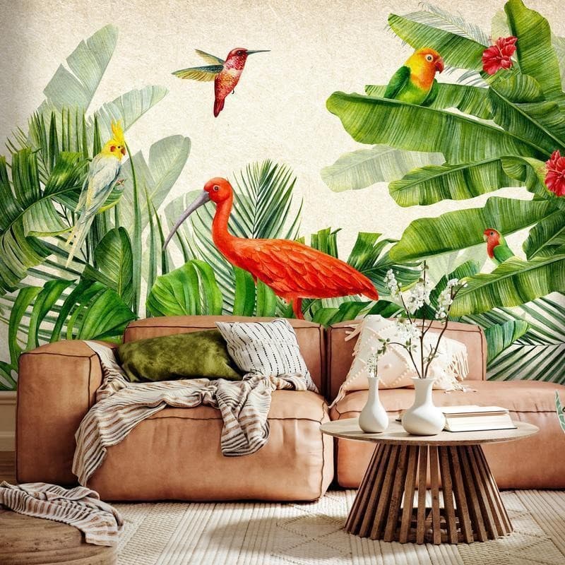 Carta da parati - Exotic Birds - Third Variant in Carta da parati Collezione Casa - Trebisacce, commercioVirtuoso.it