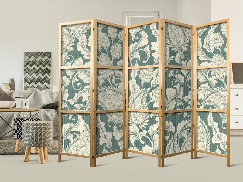 Paravento giapponese Foglie verdi ornamentali 5 ante in Paraventi Collezione Casa - Trebisacce, commercioVirtuoso.it