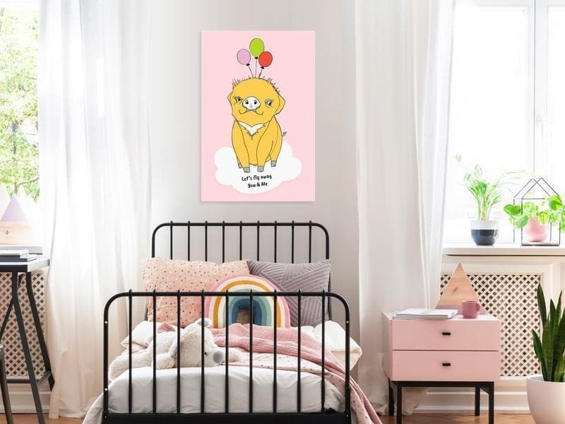 Quadro - Soaring Pig (1 Part) Vertical in Poster e stampe Collezione Casa - Trebisacce, commercioVirtuoso.it
