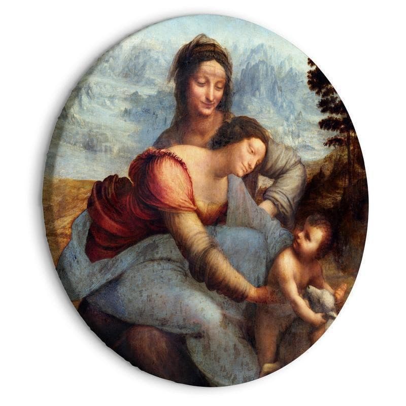 Quadro rotondo - The Virgin and Child with Saint Anne (Leonardo da Vinci) in Poster e stampe Collezione Casa - Trebisacce, commercioVirtuoso.it