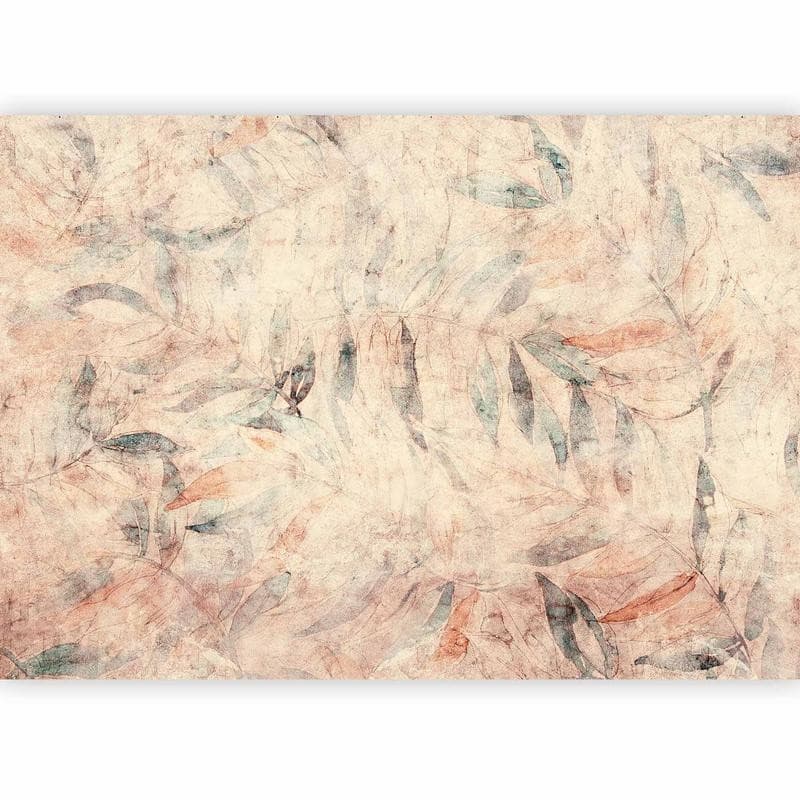 Carta da parati - Greek laurels - composition with leaves in patterns on a background in yellow tones in Carta da parati Collezione Casa - Trebisacce, commercioVirtuoso.it