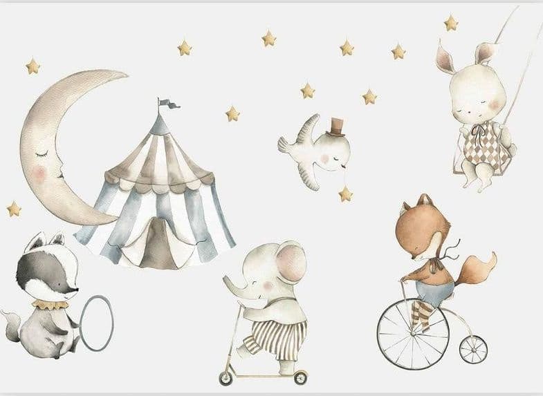 Carta da parati - Animals for Children (Watercolour) in Carta da parati Collezione Casa - Trebisacce, commercioVirtuoso.it
