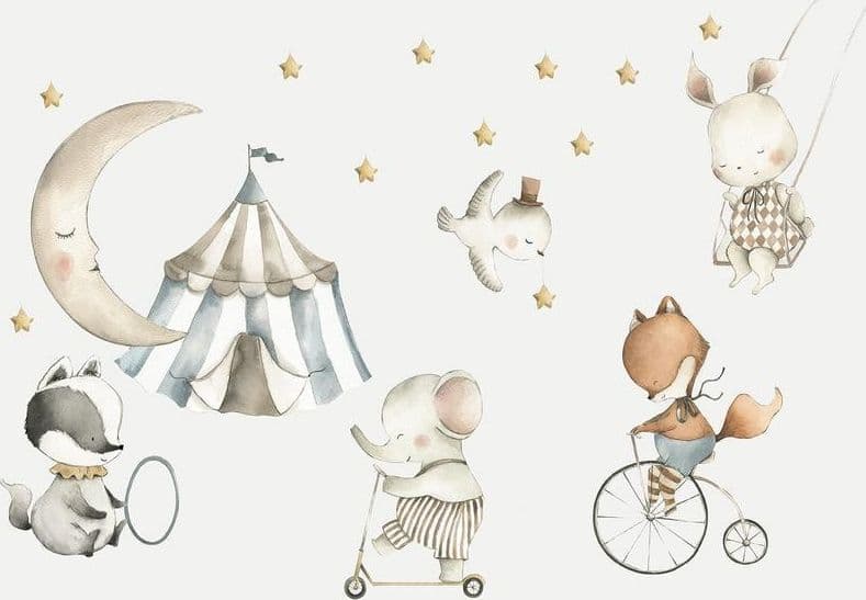 Carta da parati - Animals for Children (Watercolour) in Carta da parati Collezione Casa - Trebisacce, commercioVirtuoso.it