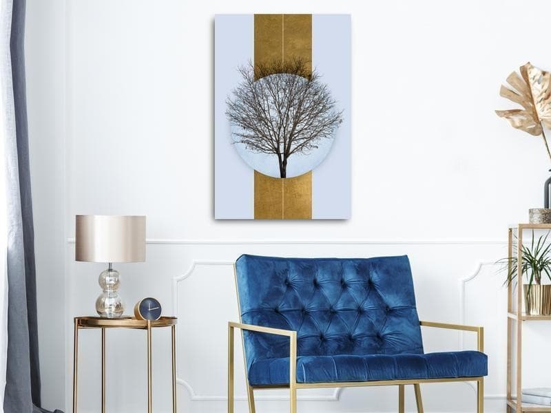 Quadro - Circle of Nature (1-part) - Tree Branches in Round Composition in Poster e stampe Collezione Casa - Trebisacce, commercioVirtuoso.it