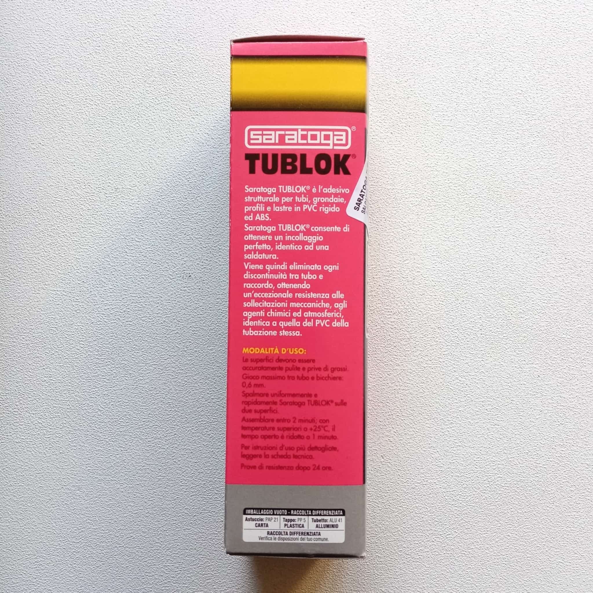 Saratoga Tublok 125gr colla trasparente per pvc rigibo e abs in Silicone Aloiserw.com - Altomonte, commercioVirtuoso.it