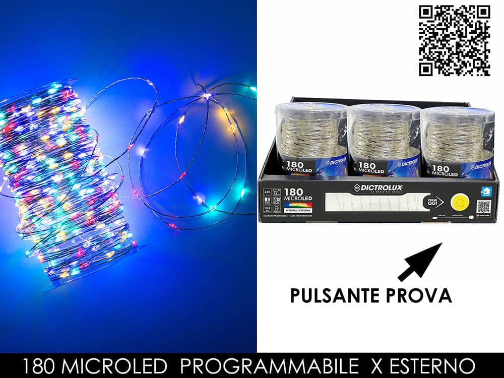 Catena bianco multicolor 180 microled in Catene luminose Save The Money - Rimini, commercioVirtuoso.it