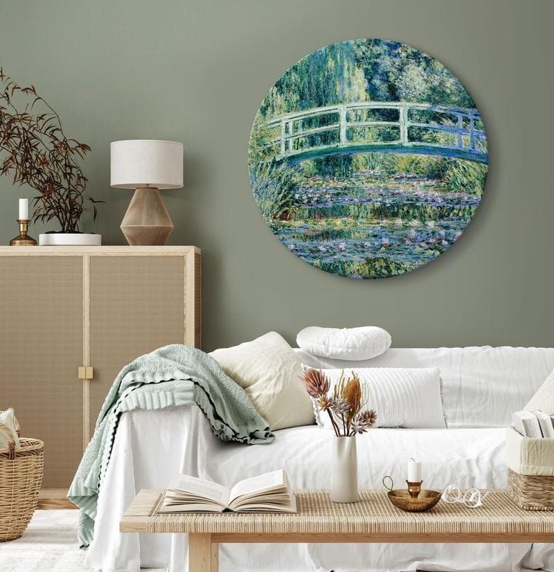 Quadro rotondo - Bridge at Giverny Claude Monet - Spring Landscape of a Forest With a River in Poster e stampe Collezione Casa - Trebisacce, commercioVirtuoso.it