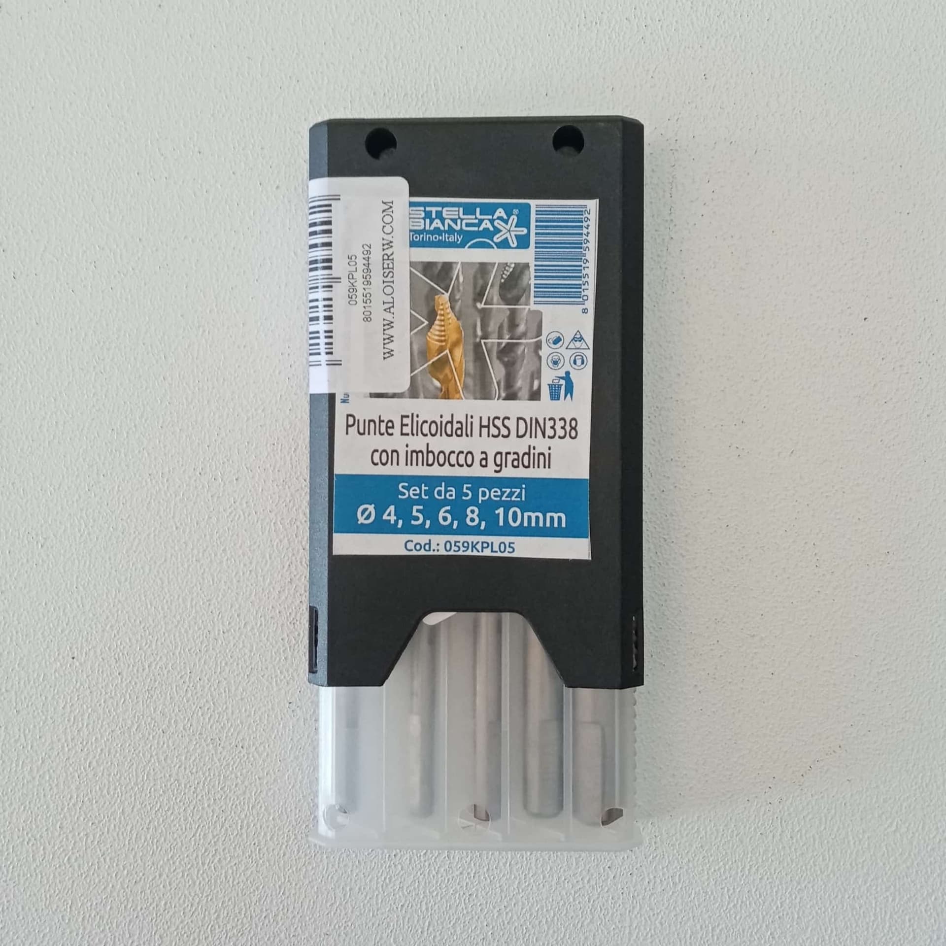 Stella Bianca set 5 punte elicoidali HSS Cobalto 8% DIN 338 con imbocco a gradini in Set punte per trapani Aloiserw.com - Altomonte, commercioVirtuoso.it