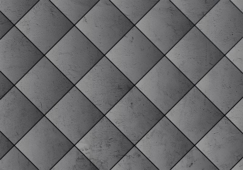 Carta da parati - Grey symmetry - geometric pattern in concrete pattern with black joints in Carta da parati Collezione Casa - Trebisacce, commercioVirtuoso.it
