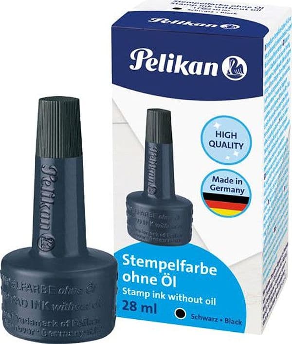 INCHIOSTRO NERO 4K S/OLIO 28ML X CUSCINETTI PELIKAN